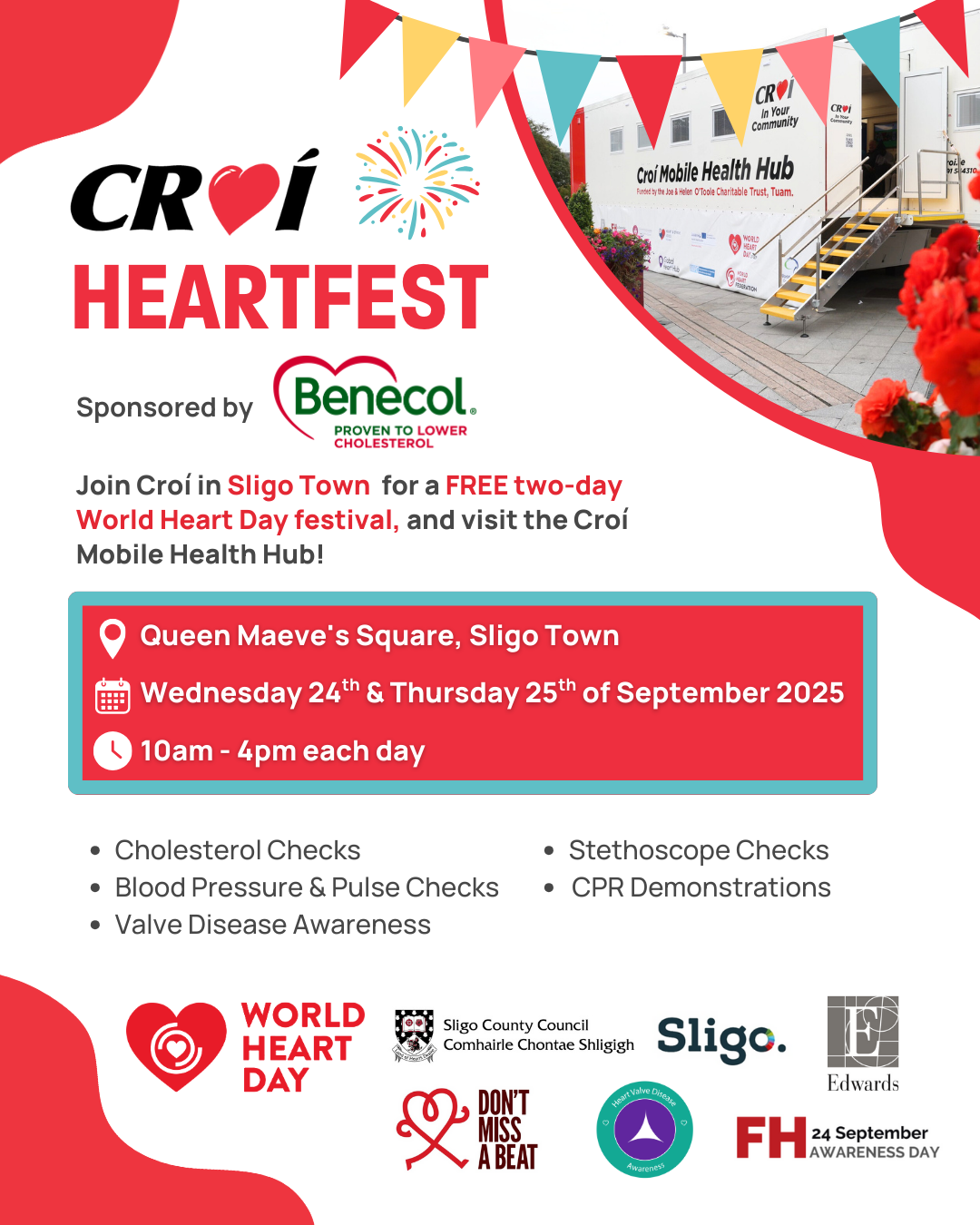 Croí Mobile Health Hub to Visit Sligo for Two Days of Free Heart Health Checks